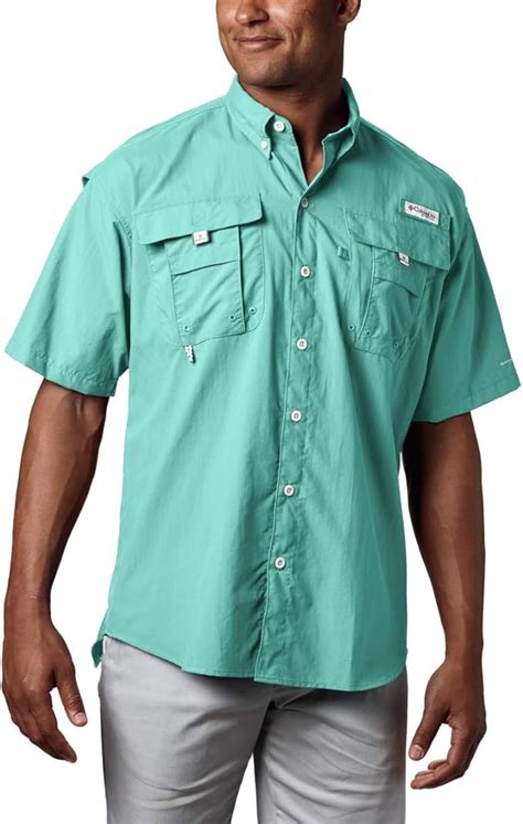 Fishing shirt brands. HABIT - Men's Forage River Long Sleeve River Guide Fishing Shirt. Description. Equipped with a Rod Holder, Vented back and Shoulder pockets, & Solar- Factor UPF 40+ UV Protection; this shirt couldn't get any better. This shirt was built for the outdoors, with experience form the outdoors. 100% Textured Polyester with Solar-Factor UPF 40+ UV ... 