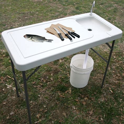 Fishing table. The Bass Pro Shops Deluxe Fish Table provides ample space to clean your fish, though. It is 49 1/2 inches long and 25 1/2 inches across (and sturdy, to boot). It … 