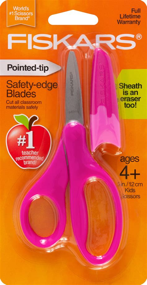 Fiskars Pointed-tip Kids Scissors (5 in.) with Sheath Safety …