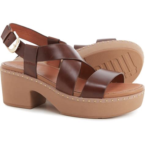 Fit Flop Pilar Back-strap Leather Clogs platform sandals ... - eBay