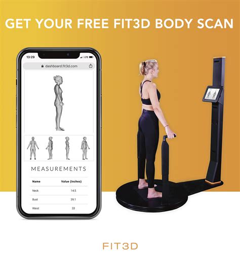 Fit3d. The FIT3D body scanner takes over 1200 photos in one 35 second scan using 3 infrared cameras. Over 400 measurements are generated and run through proprietary algorithms based on medical research that uses both the ProScanner and DXA data. Within minutes, the main measurements and your 3D image are … 