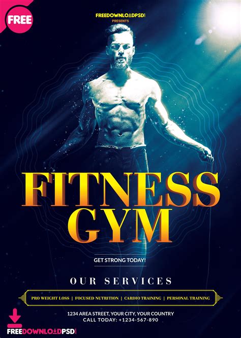 Fitness Or Gym Flyer Template Free Psd Psdfreebies Com