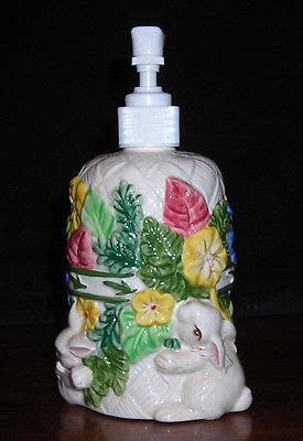 Fitz and Floyd Bunnies and Blooms Soap Dispenser eBay