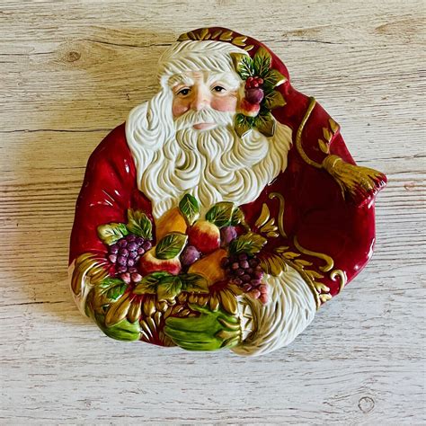 Fitz and Floyd Santa Plate - Etsy