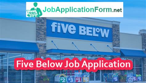 Five Below Job Application Pdf Now Hiring - CareHealthJobs