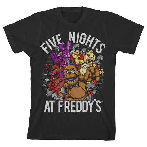 Five Night at Freddy’s Breaking Walls Boy’s Black T-Shirt