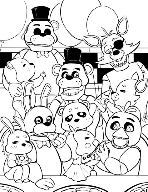 Five Nights At Freddys 2 Free Colouring Pages