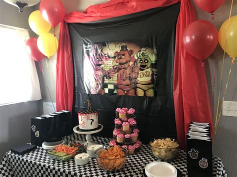 Nelton Birthday Party Supplies For FNAF Includes Banner - Backdrop - Cake  Topper - 24 Cupcake Toppers - 24 Balloons - Table Cloth : : Toys &  Games