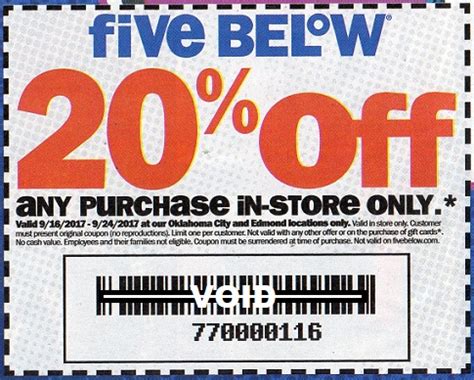 Find Five Below Promo Codes. Five Below offers various products ranging from tech and electronics to home decor, health and beauty products, and more for $5 or below. And …. 