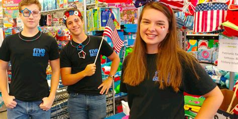 What is the dress code at Five Below? The dress code at Five Below is relatively casual, but employees are still expected to dress in a way that reflects a professional image. The company provides branded t-shirts for its employees to wear, which should be tucked in and paired with khakis or dark-colored jeans.. 