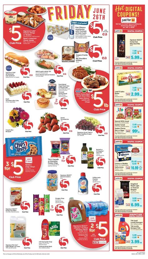 Jan 16, 2019 - Browse Safeway $5 Friday Ad Flyer. digital coupons, grocery savings, safeway bakery, this Week Safeway Ad sale prices, or safeway just for u and the latest deals from Safeway. Pinterest. Today. Watch. Shop. Explore. When autocomplete results are available use up and down arrows to review and enter to select.