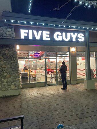 Five Guys Shoppes of Lorton Valley. Closed - Opens at 11:00 AM. 8971 Ox Road. Get Directions. Browse all Five Guys restaurants in Lorton, Virginia. Our fresh burgers are cooked to perfection and don't forget to add our famous hand-cut fries and your favourite shake.. 
