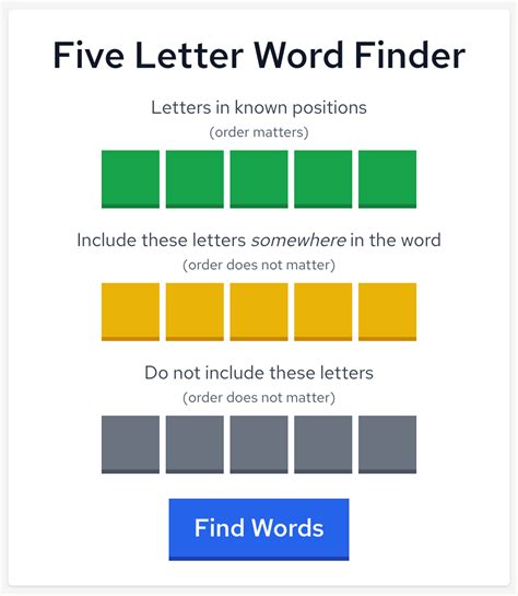 Five letter word finder. 5-letter Words by Letter. 5-letter Words with A. 5-letter Words with B. 5-letter Words with C. 5-letter Words with D. 5-letter Words with E. 5-letter Words with F. 5-letter … 