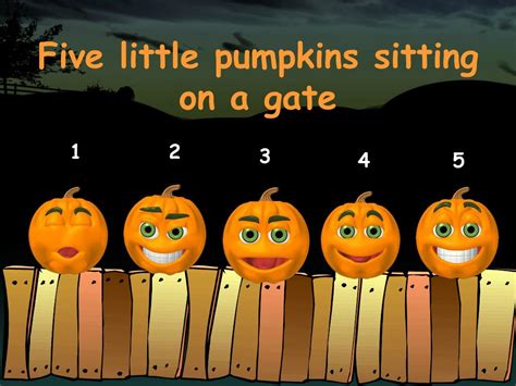 Five little pumpkins sitting on a gate. Things To Know About Five little pumpkins sitting on a gate. 