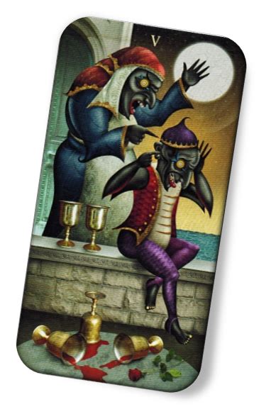 Five of Cups Deviant Moon Tarot Card Meanings TarotX