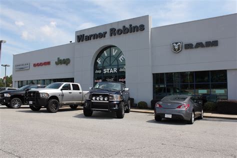 Five star dodge warner robins. Test drive Used Cars at home in Warner Robins, GA. Search from 2653 Used cars for sale, including a 2007 Chevrolet Uplander LT, a 2012 Dodge Challenger SRT8, and a 2014 Jeep Patriot Sport ranging in price from $3,250 to $243,473. 