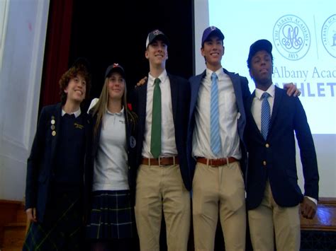 Five student-athletes recognized at fall signing event for Albany Academies