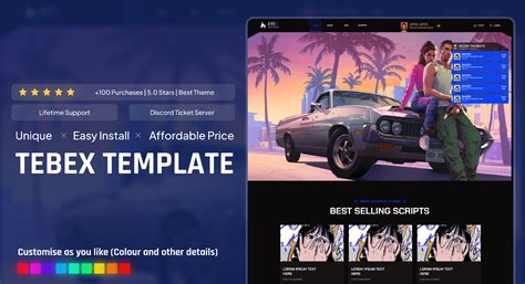 Fivem tebex store.  Premium FiveM Tebex theme templates for high-converting, m...