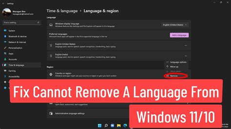 Fix: Cannot remove a Language from Windows 10 - YouTube