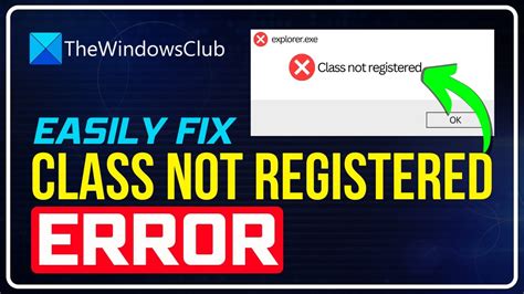 Fix Class Not Registered Error In Outlook thewindowsclub