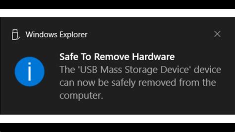 Fix Safe To Remove Hardware Notification Message Missing On ... - YouTube