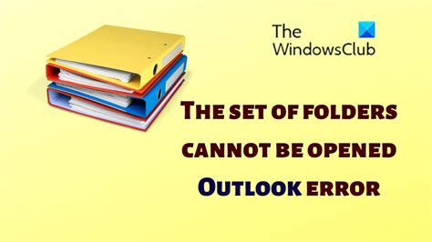 Fix The set of folders cannot be opened Outlook error YouTube
