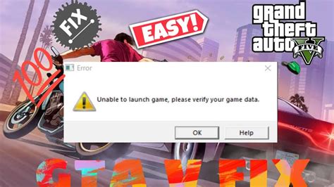 Fix Unable To Launch Your Game Please Verify Your Game Data Gtav Error