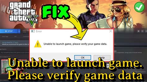 Fixed GTA V Unable to Launch Game Please Verify Your Game Data Causes