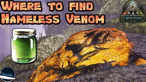 Nameless Venom is an item in the Aberration and Fjordur -DLCs of ARK: Survival Evolved. It is gathered by killing Nameless at a rare drop rate when harvesting from their corpse. Contents 1 Usage 2 Gathering 3 Spoil Times 4 Notes Usage Used to raise baby Rock Drake and Imprint upon them, also restoring 400 hunger points upon consumption.. 