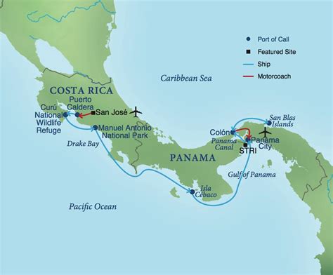 Flüge von Panama City nach Costa Rica - Flugroute