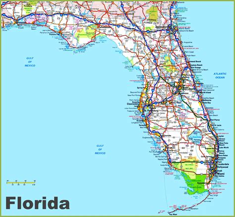 Fl city map. We’ll take a look at the biggest cities in Florida in this post along with a map that details their locations. Below is a map of Florida with cities. The borders of the states of Alabama and Georgia are marked with a dashed line, and cities are marked with red dots. 