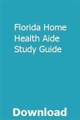 Fl home health aide study guide. - Manuale di assistenza getinge hs 6610.