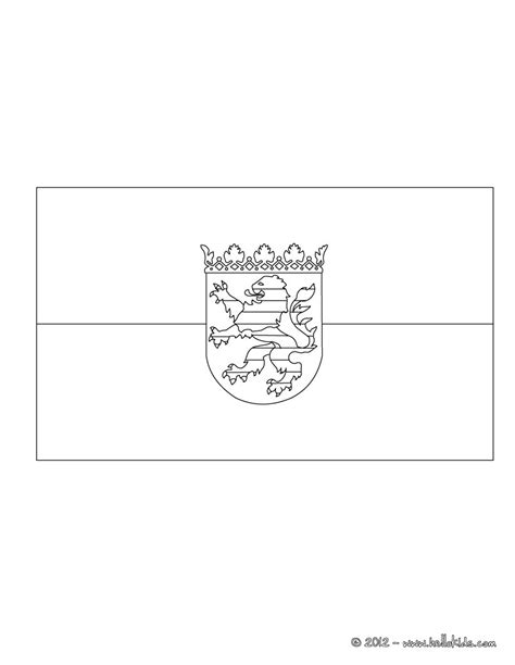 Flag of hesse coloring pages - Hellokids.com