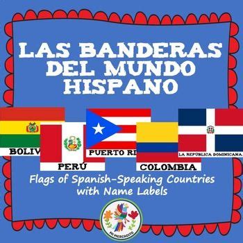 Flags of SpanishSpeaking Countries Bulletin Board Set How to speak