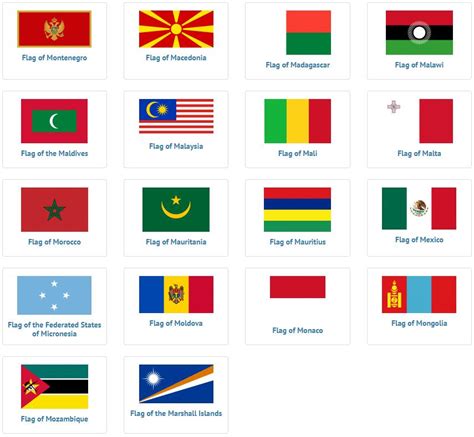 Flags of countries starting with M Flagpedia.net