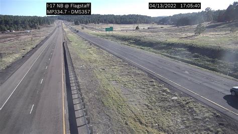 Flagstaff I-40 Camera is a traffic camera that is located on Interstate 40 in Flagstaff, Arizona. The camera is mounted on a pole and faces eastbound traffic. It was installed in November 2014 as part of a statewide effort to improve safety on Arizona's roads. The Flagstaff I-40 Camera is part of the Arizona Department. 