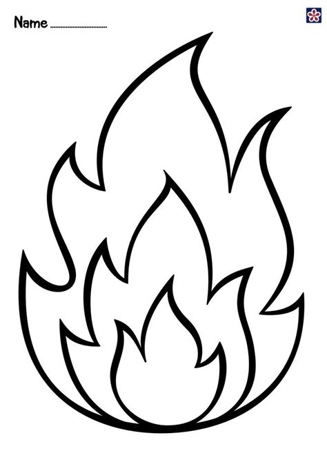 Flame Coloring Page