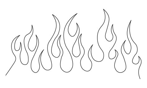 Flame Drawing Outline