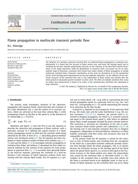 Flame Propagation In Multiscale Transient Periodic Flow Sciencedirect