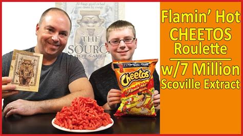 How many Scoville units is Flamin Hot Cheetos? The Scoville scale measures the number of Scoville Heat Units (SHU) in a pepper or even a hot sauce. The higher the Scoville rating, the hotter the pepper! According to some experts, they suggest that Flamin' Hot Cheetos rate around 50,000 Scoville units, but there's no evidence to back this up.