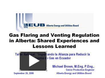 Flaring and Venting Alberta Energy Regulator