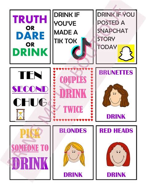 Flash Card Drinking Games
