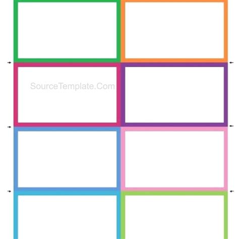 Flash Card Format Word Cards Design Templates