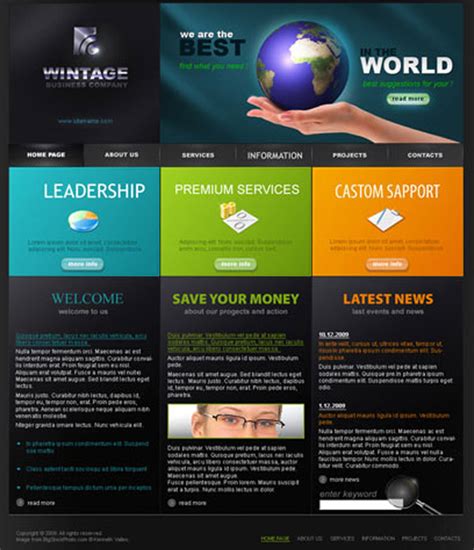 Flash Website Design Templates