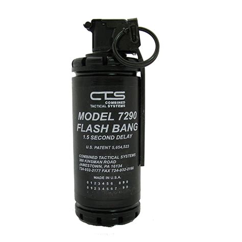 7290 - Flash-Bang, Steel Body. CTS TACTICAL. 4557HV - 40MM Sponge, Smokeless, Spin Stabilized, High Velocity, 4″ Long. 7290-3 - This is a non-bursting, non-fragmenting multi-bang device that produces a thunderous bang with an intense bright light. Ideal for distracting dangerous suspects during assaults, hostage rescue, room entry or .... 