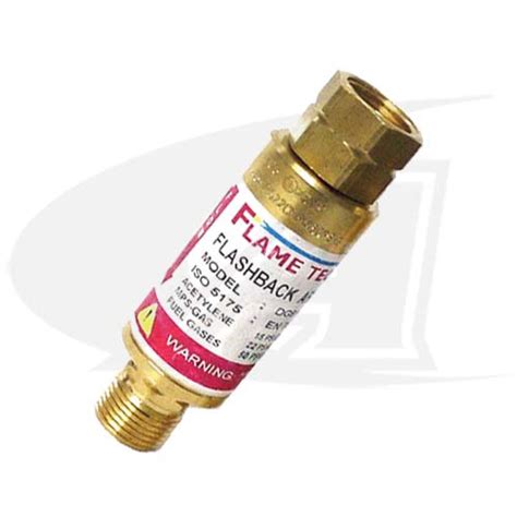 Flashback arrestor for argon cylinder.  Passive Flashback Interruption Mechanical ...