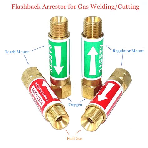Flashback arrestor for cutting torch.  They help to prevent the reverse ...
