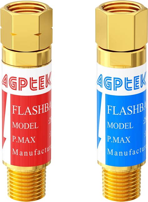 Flashback arrestor for torch.  2PCS Flashback Arrestors Set, Oxygen Flashback...