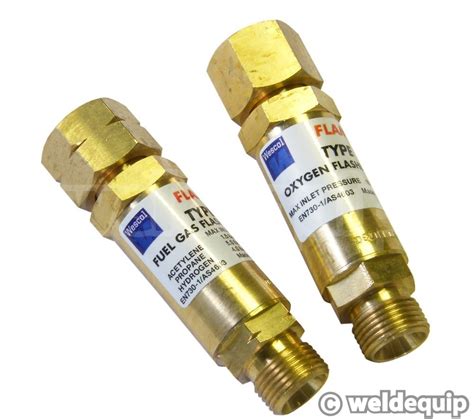 Flashback arrestor location.  Flame or flashback arrestors used in oxy-acety...