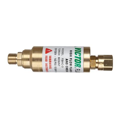 Flashback arrestor oxygen regulator.  Victor recommends the use of these ...